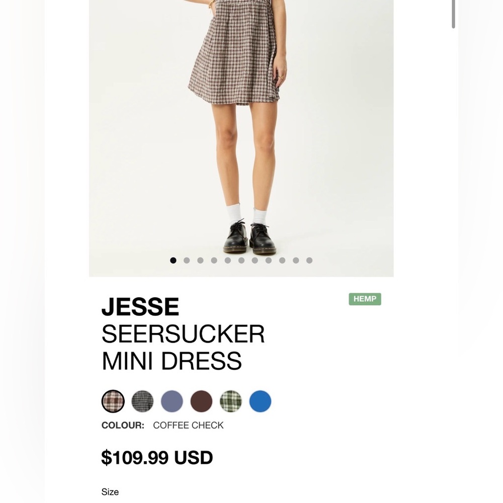 AFENDS JESSE SEERSUCKER MINI DRESS (NWT) - Picture 5 of 7